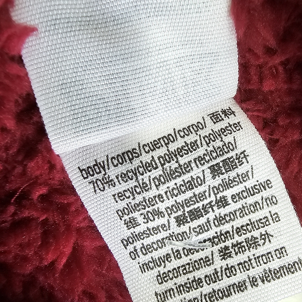 PINK Victoria's Secret Sherpa Teddy Jacket Full Zip Maroon VS Sweater New XL - Picture 12 of 16